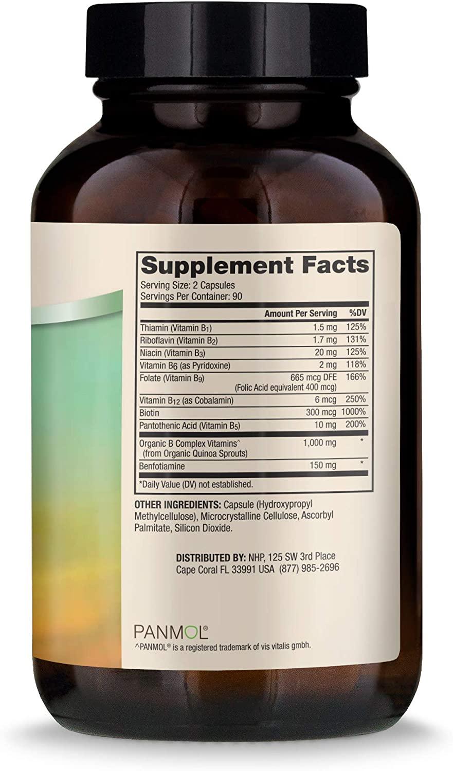 Dr. Mercola Vitamin B Complex with Benfotiamine â€“ 180 Capsules for