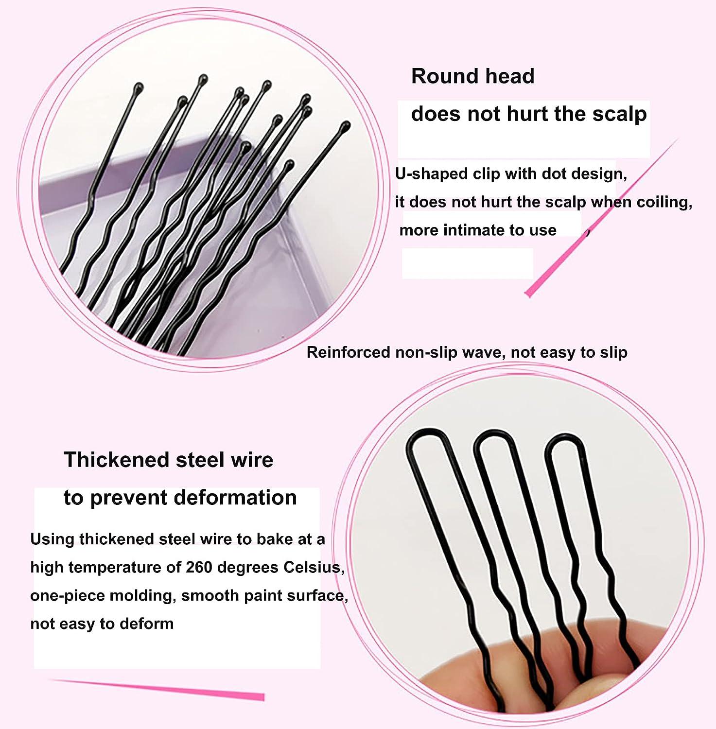 U Shaped Hair Pins, 100pcs Buns Waved U-shaped Hair Pins For Updos