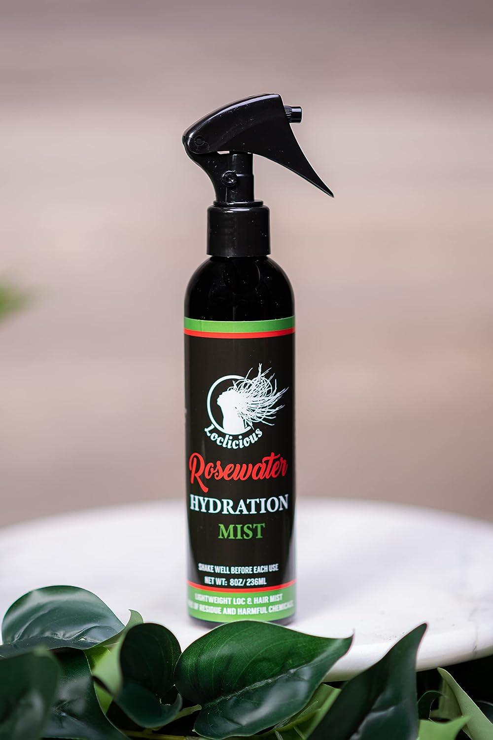 Loclicious Rosewater Hydration Mist Spray for Dreads, Locs, Braids