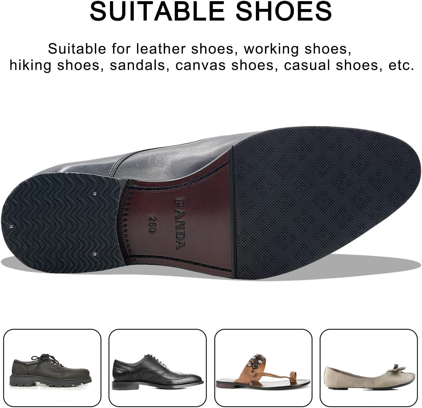 JL-Group Non-Slip Shoe Pads, Adhesive Shoe Sole Protectors, Shoe Repair  Rubber Heels, Anti Slip Cushion Replacement Kit - 2pairs (Beige)