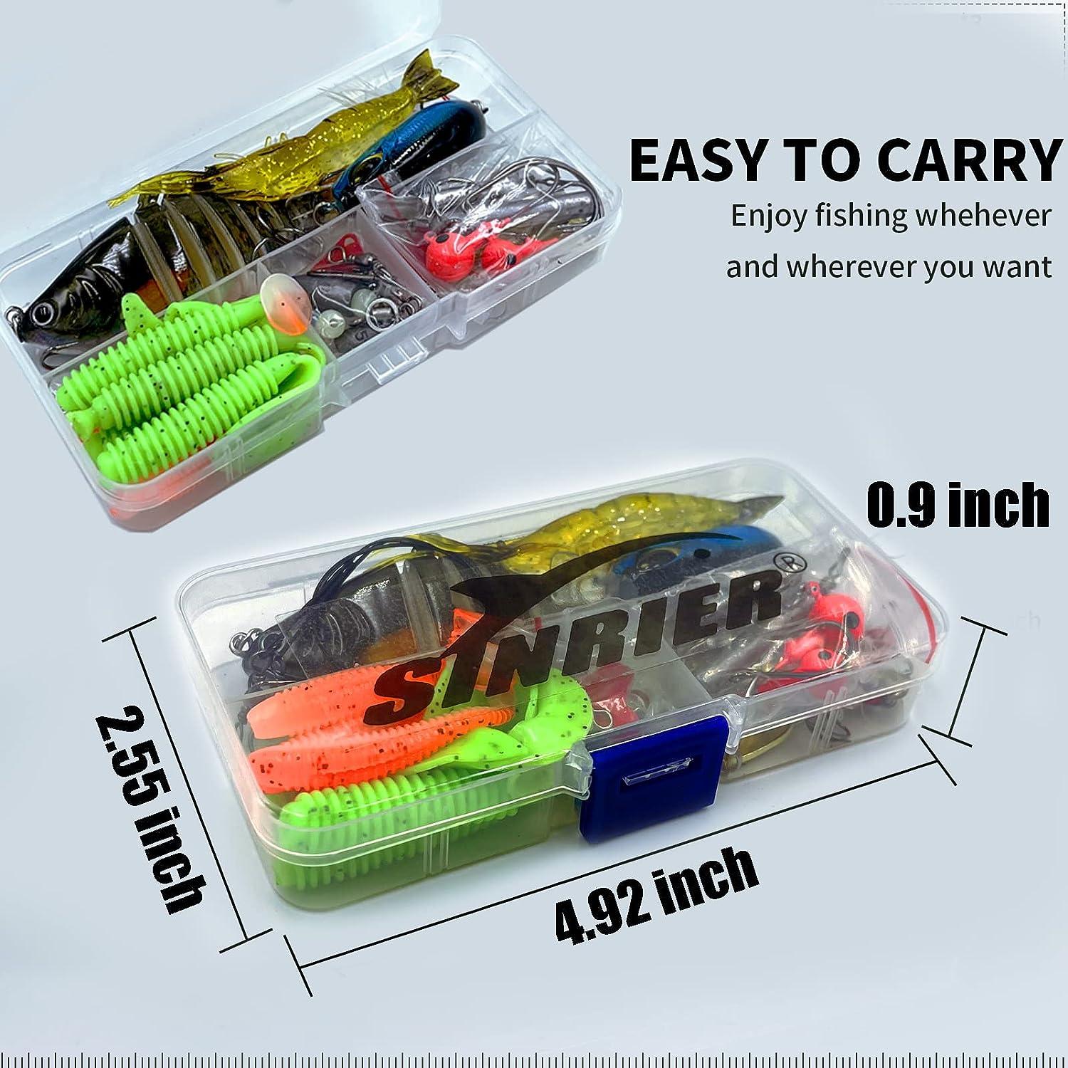 Sinrier Fishing Lures Kit for Freshwater Bait Tackle Kit for Fly