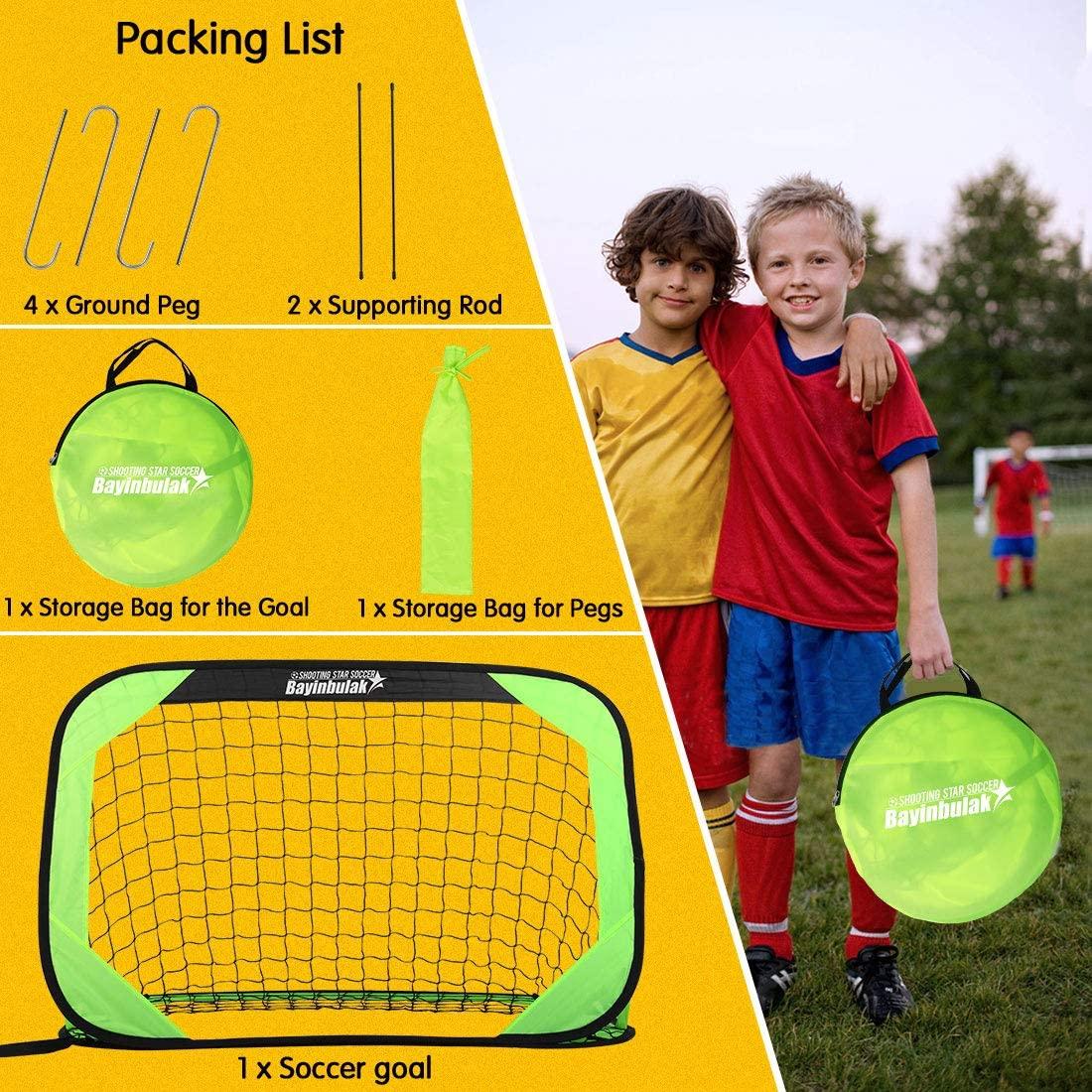 BAYINBULAK Pop Up Soccer Goal Portable Soccer Net for Kids Backyard