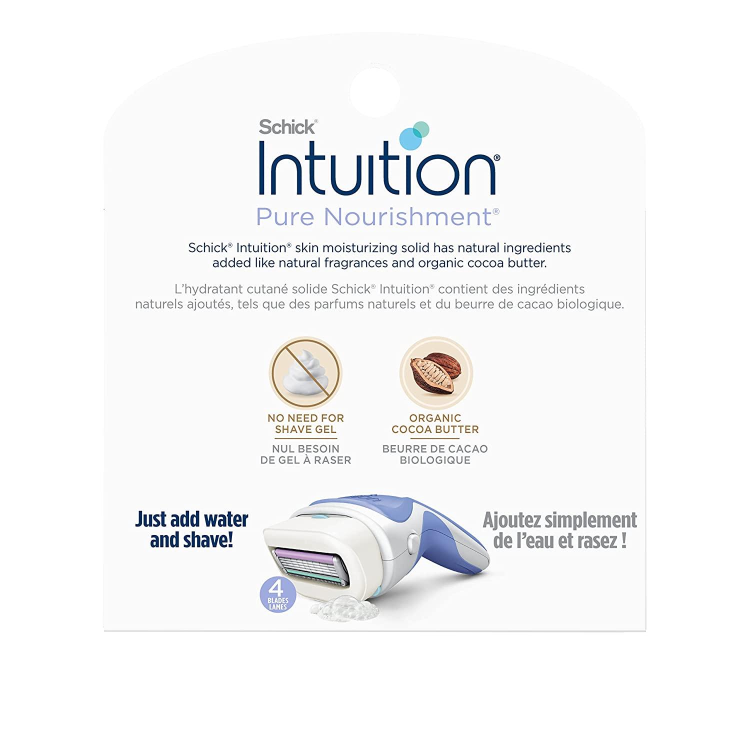 Schick Intuition Pure Nourishment Razor Refills Coconut Milk & Almond
