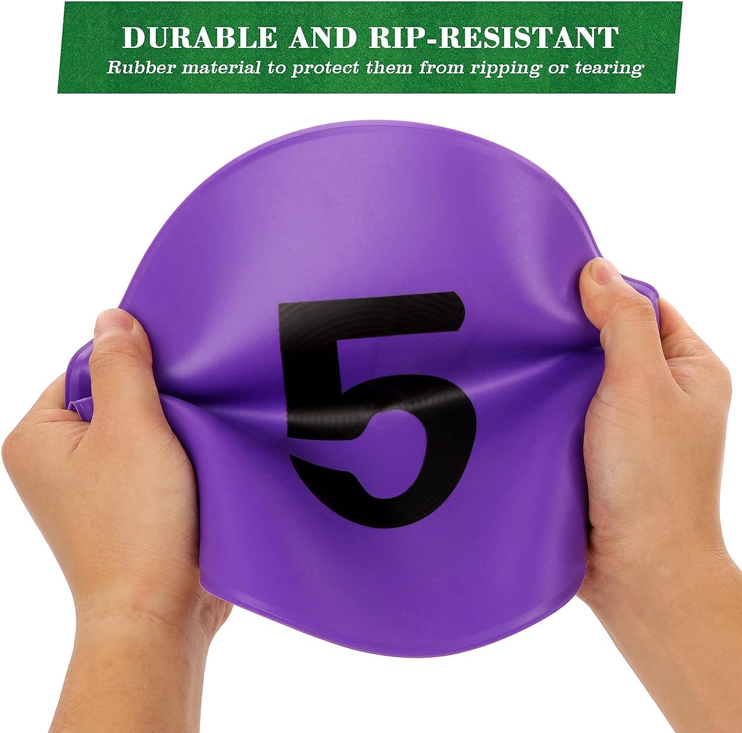 Numbered Spot Markers 10 Pack 9 Inch Spot Markers - Numbered Floor Dots For Sports Training & Classroom Activities Numbered Agility Markers