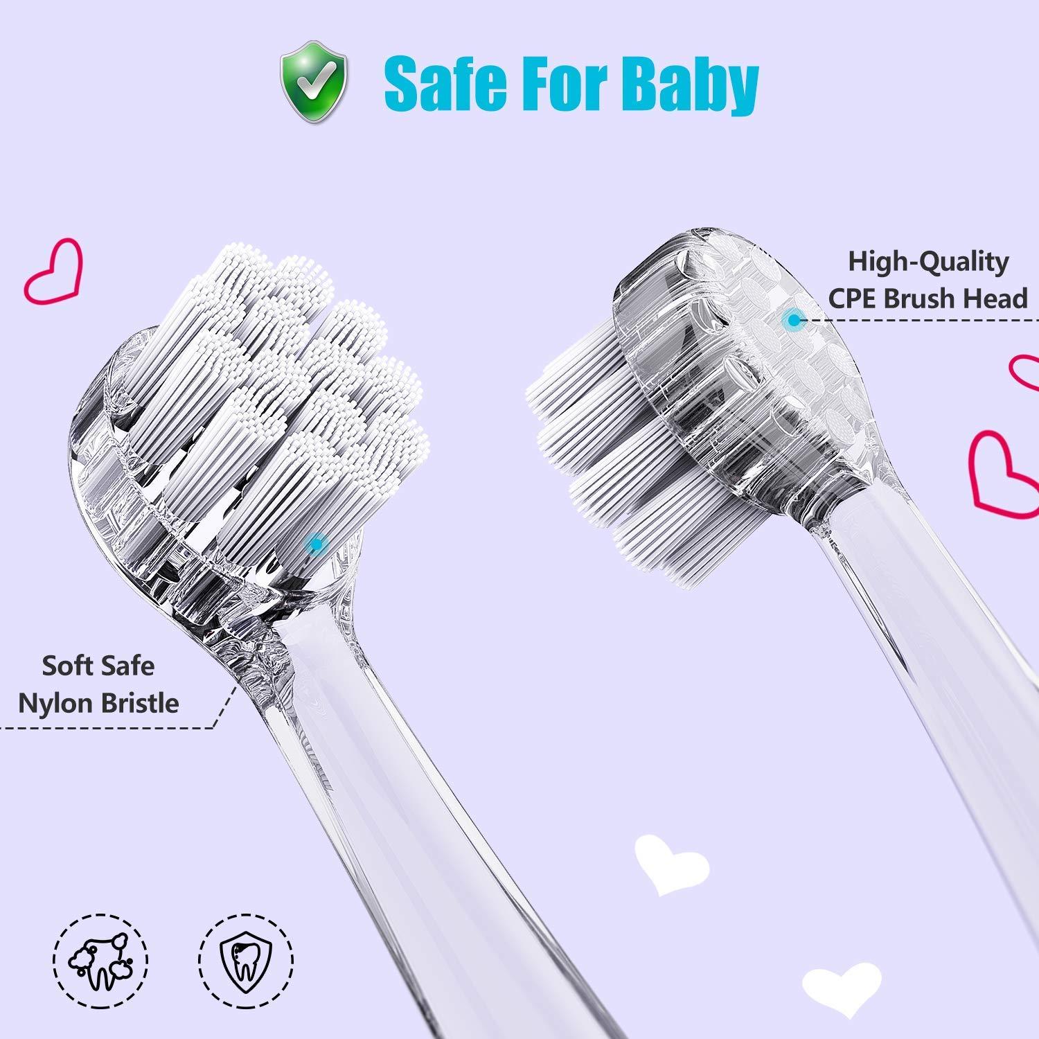 Baby Electric Toothbrush, Toddler Teeth Brushes with Smart LED Timer