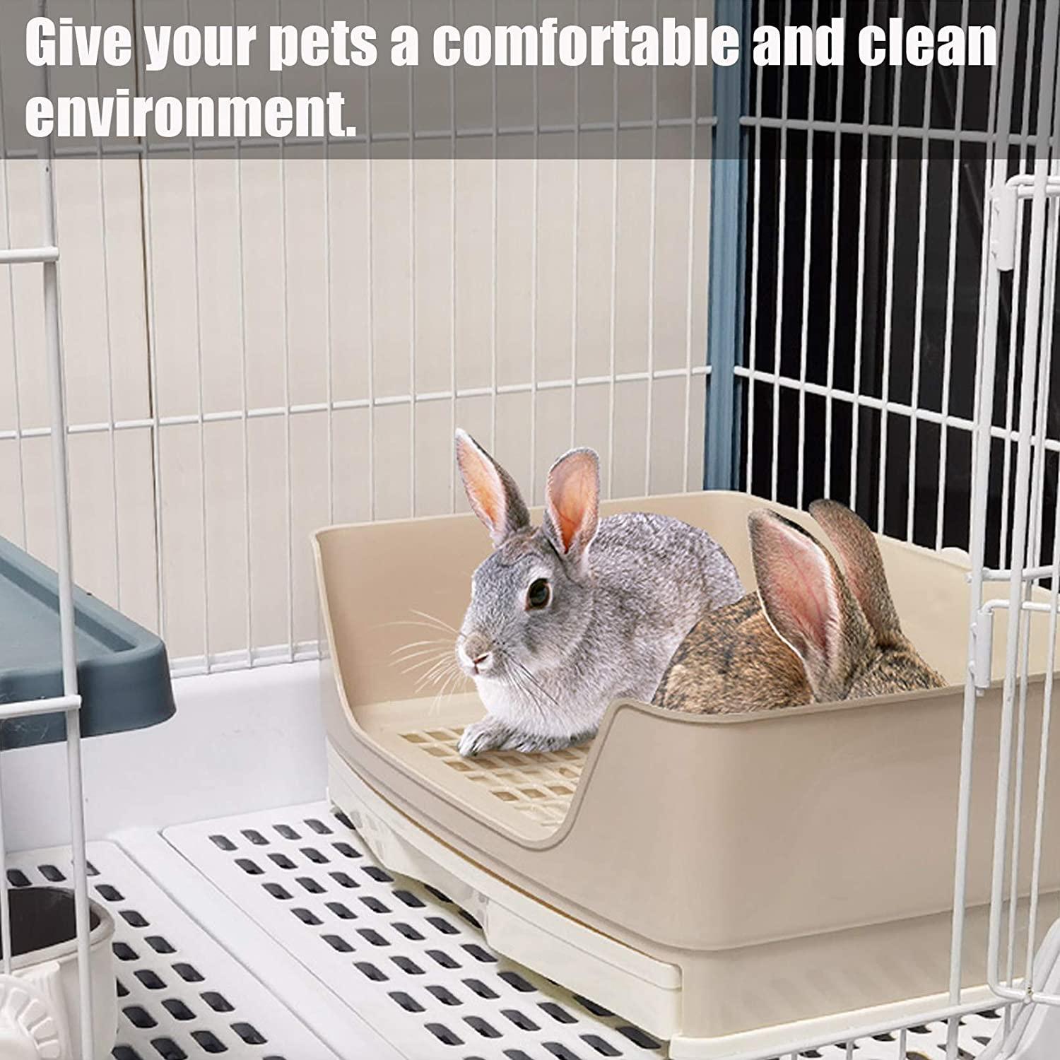 Kathson Large Rabbit Litter Box Potty Corner Toilet with Drawer