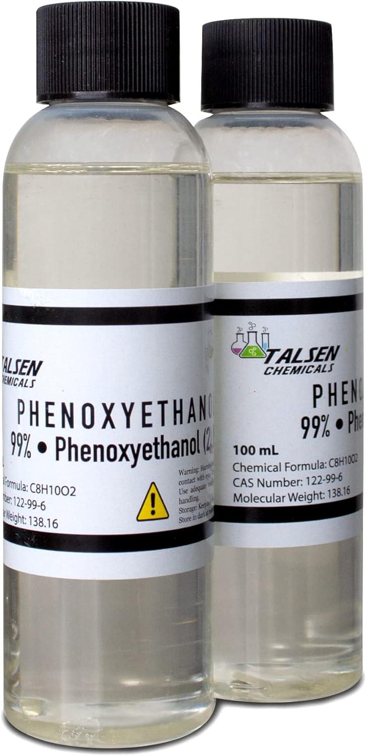 Talsen Chemicals Phenoxyethanol Preservative Liquid Natural Preservative  for DIY Products Cosmetics Preservative for Lotion Making Broad Spectrum  Preservative (125 mL / 4.22 Ounce) 3.3 Fl Oz (Pack of 1)