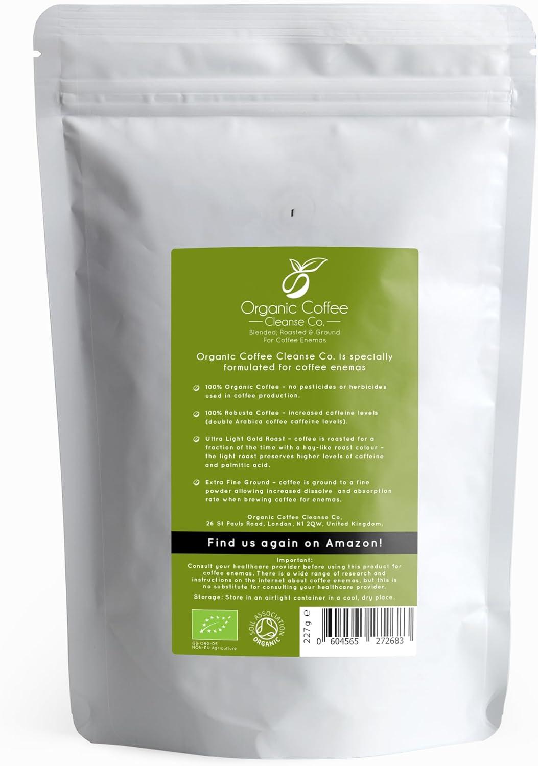 Organic Enema Coffee 227g - 100% Robusta, Ultra Light Gold Roast - Fine Grind for Coffee Enemas | Buy Now with Express International Delivery | GoSupps.com Organic Enema Coffee 227g - 100% Robusta, Ultra Light Gold Roast - Fine Grind for Coffee Enemas | Buy Now with Express International Delivery | GoSupps.com