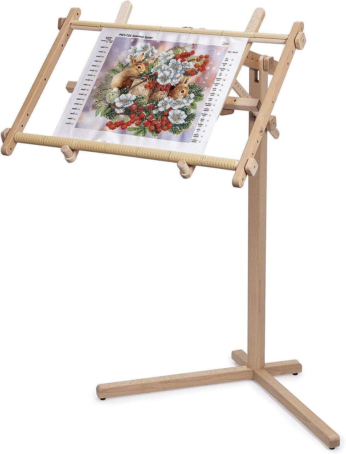 AllAboutEmbroideryUA Needlepoint Embroidery Tapestry Scroll Frame Made of Organic Beech, Wooden Cross Stitch Frame, Needlepoint Holder, Stitching Fram