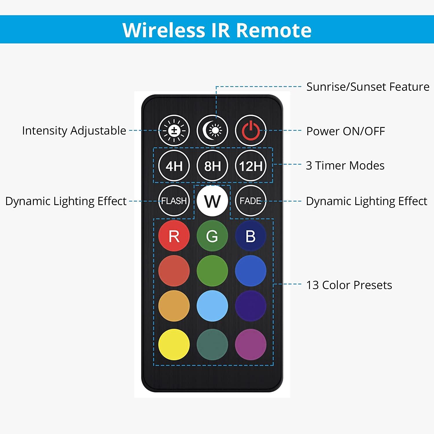 NICREW Submersible RGB Aquarium Light, Underwater Fish Tank Light with