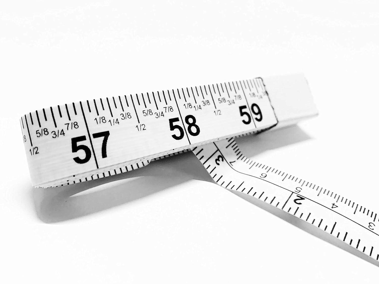 Perfect Measuring Tape for Body Measurements Two Sided Tape Measure 3 Piece Set, Size: 80 & 60 Inches, White