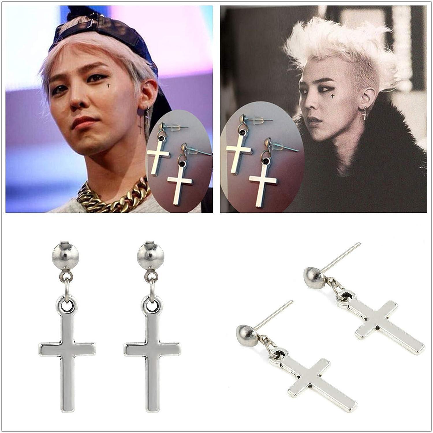 Cross earrings kpop new arrivals