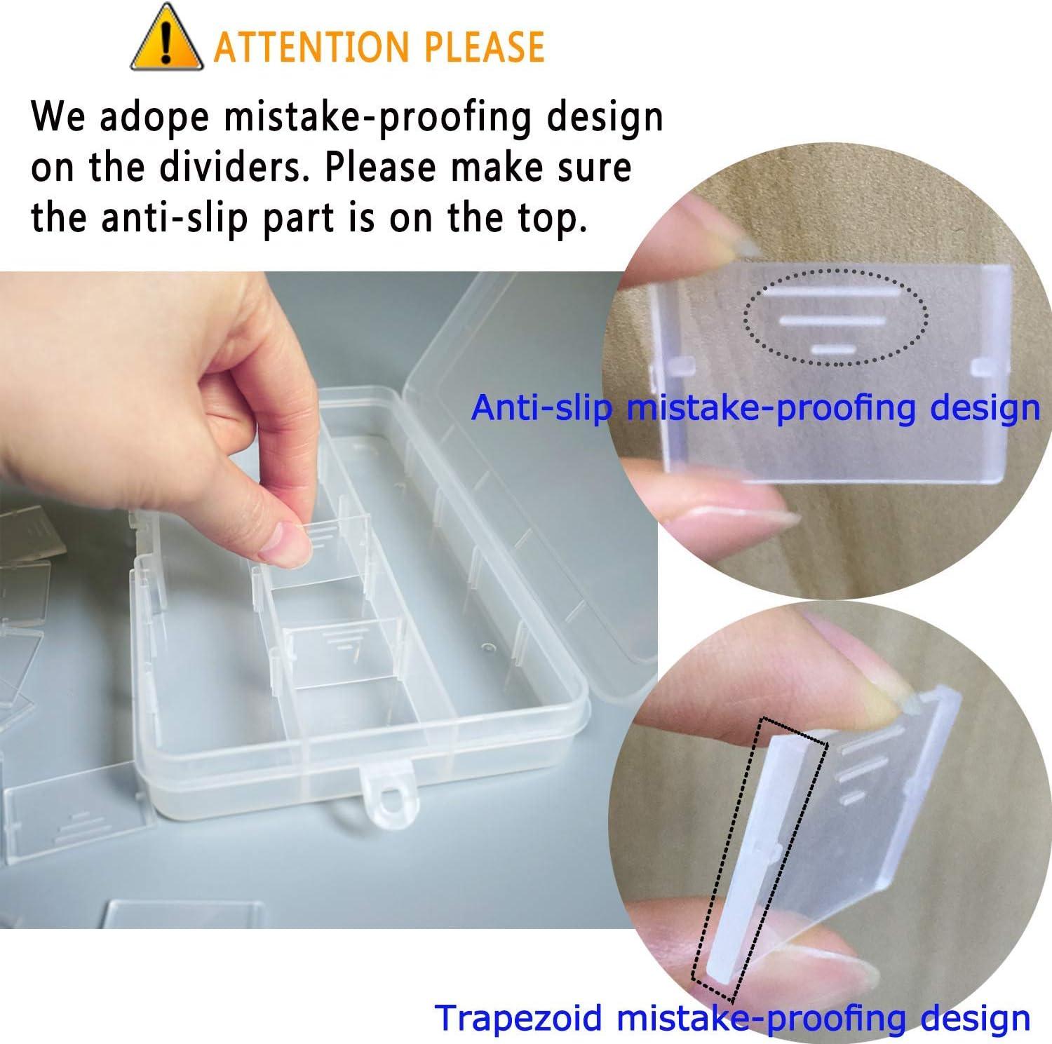 Plastic Organizer Container Storage Box Adjustable Divider