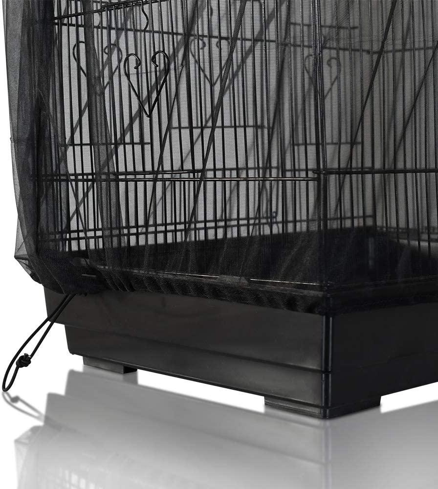 ASOCEA Adjustable Bird Cage Cover Bird Cage Seed Feather Catcher Guard