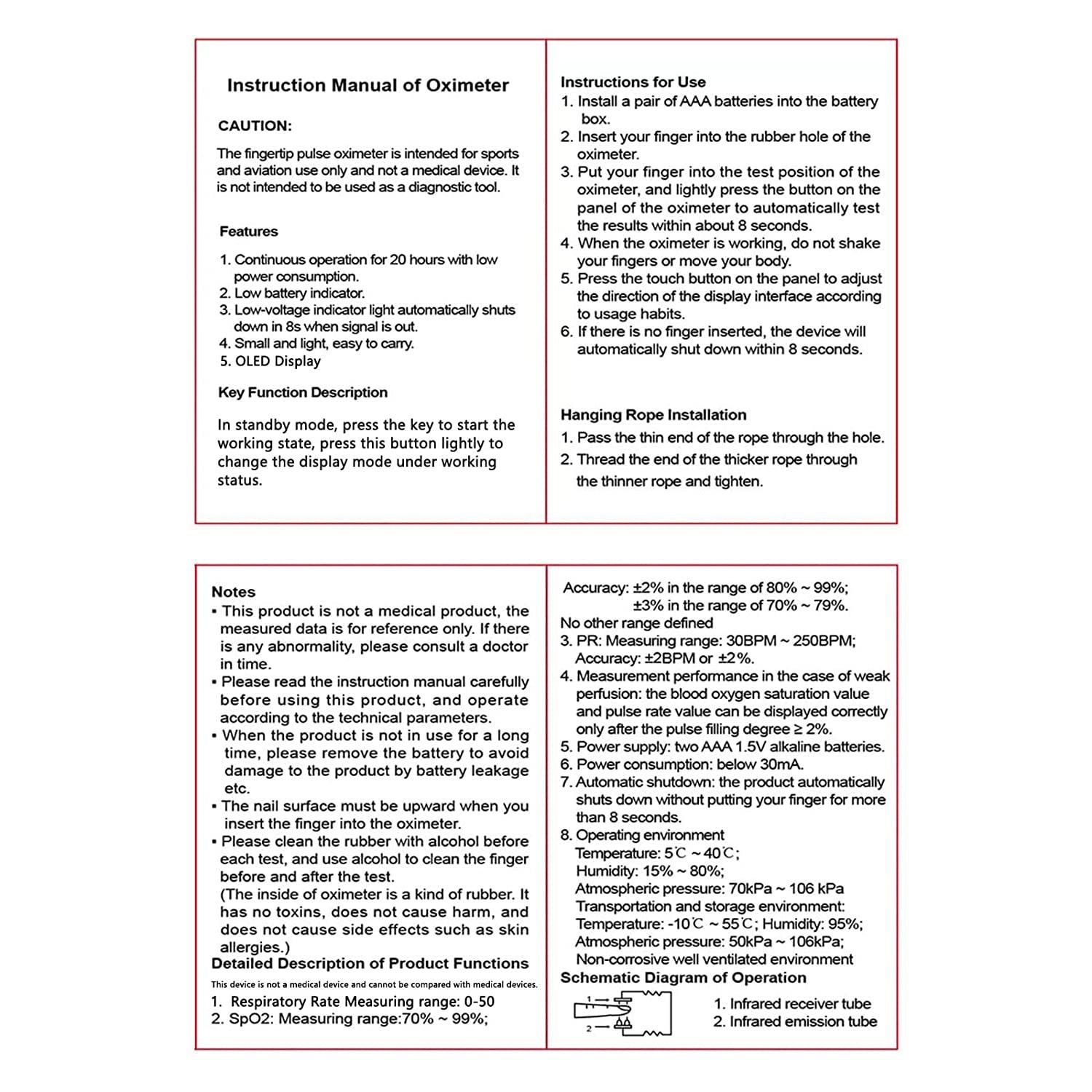 Pulse Oximeter Fingertip, Oximeter Finger with Pulse, Blood Oxygen