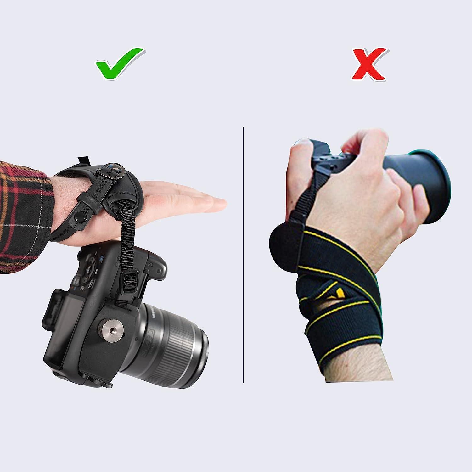 Camera Wrist Strap, Rapid Fire Secure Camera Hand Strap, Compatible with  Sony Mirrorless and DSLR Cameras, Black Wrist Grip Camera Straps, Camera  Wrist Straps for Photographers Canon Camera Hand Strap