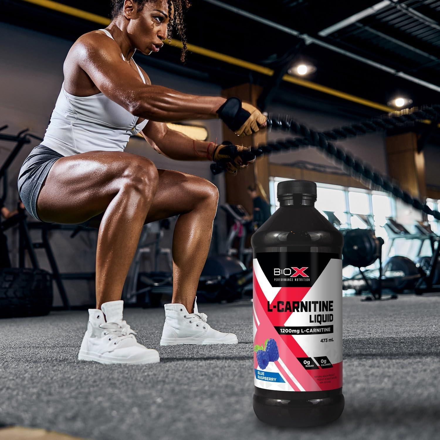 BioX L-Carnitine Liquid 1200mg | Bioavailable L Carnitine Tartrate |  Stimulant Free Liquid Shots Performance