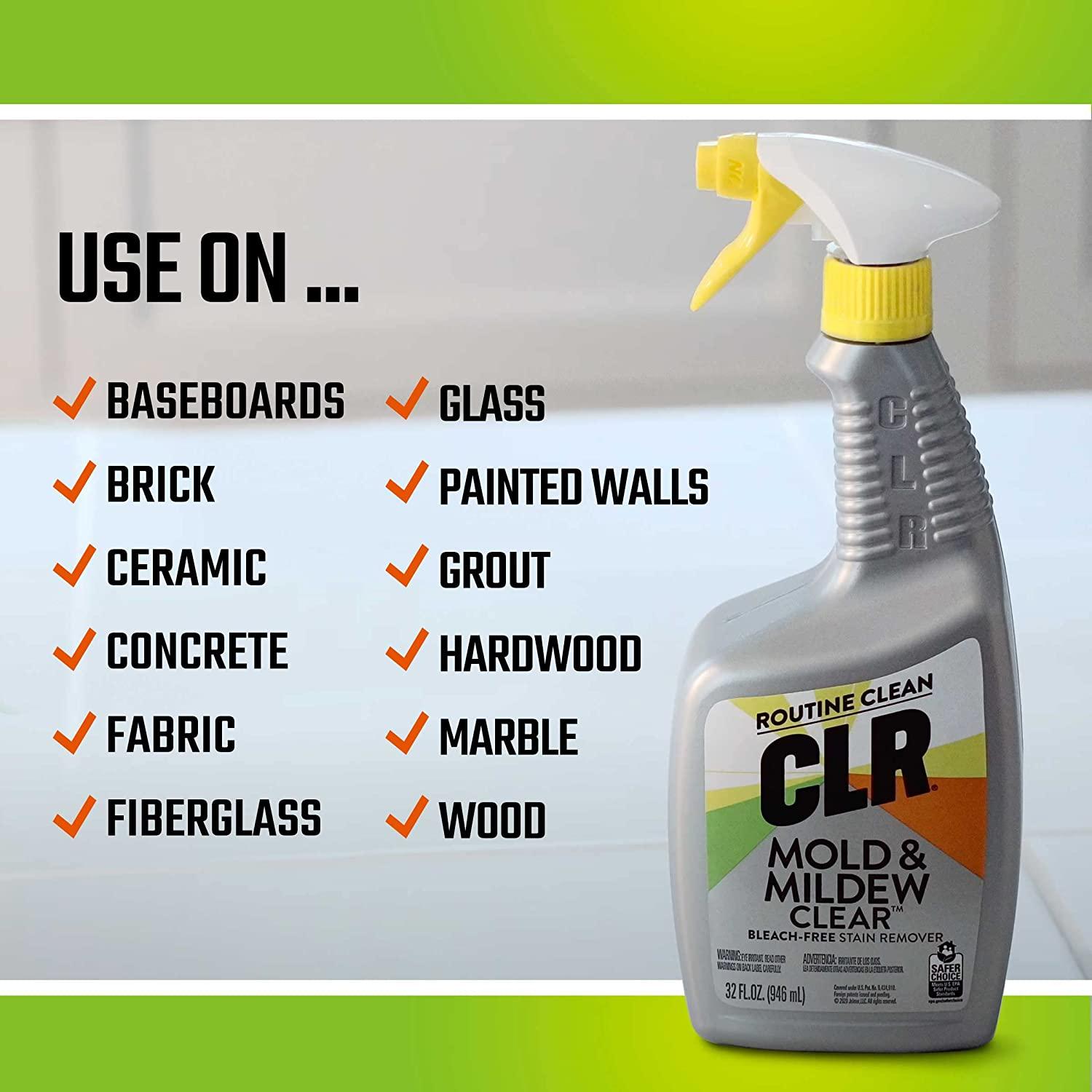 CLR Mold & Mildew Clear, BleachFree Stain Remover Spray Works on