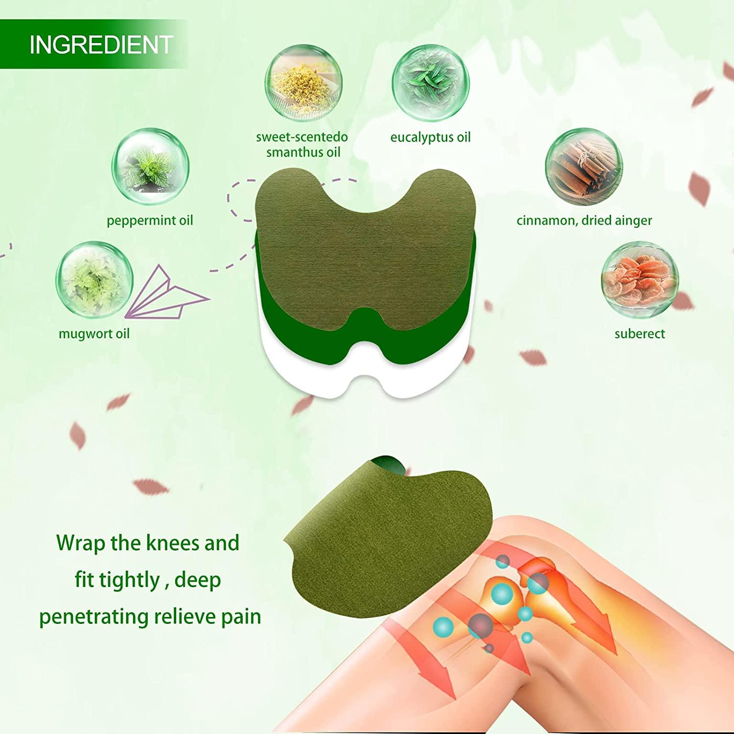 MQUPIN Knee Pain Relief Patches, Wormwood Pain Relief Patches, Knee