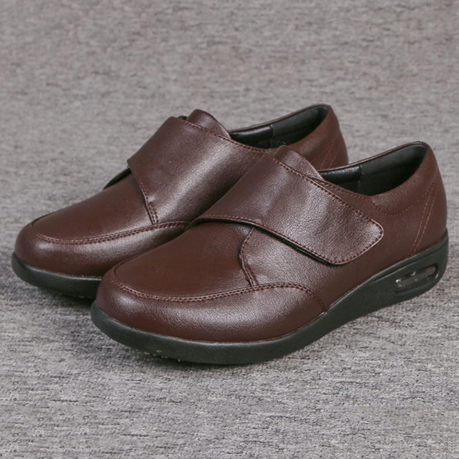 Unisex Adjustable Closure Edema Sneakers in Brown - Comfortable Diabetic  Shoes for Women & Men with Wide Width - Indoor Breathable Slippers with  Anti-Slip Sole | Buy Now with Express International Delivery |