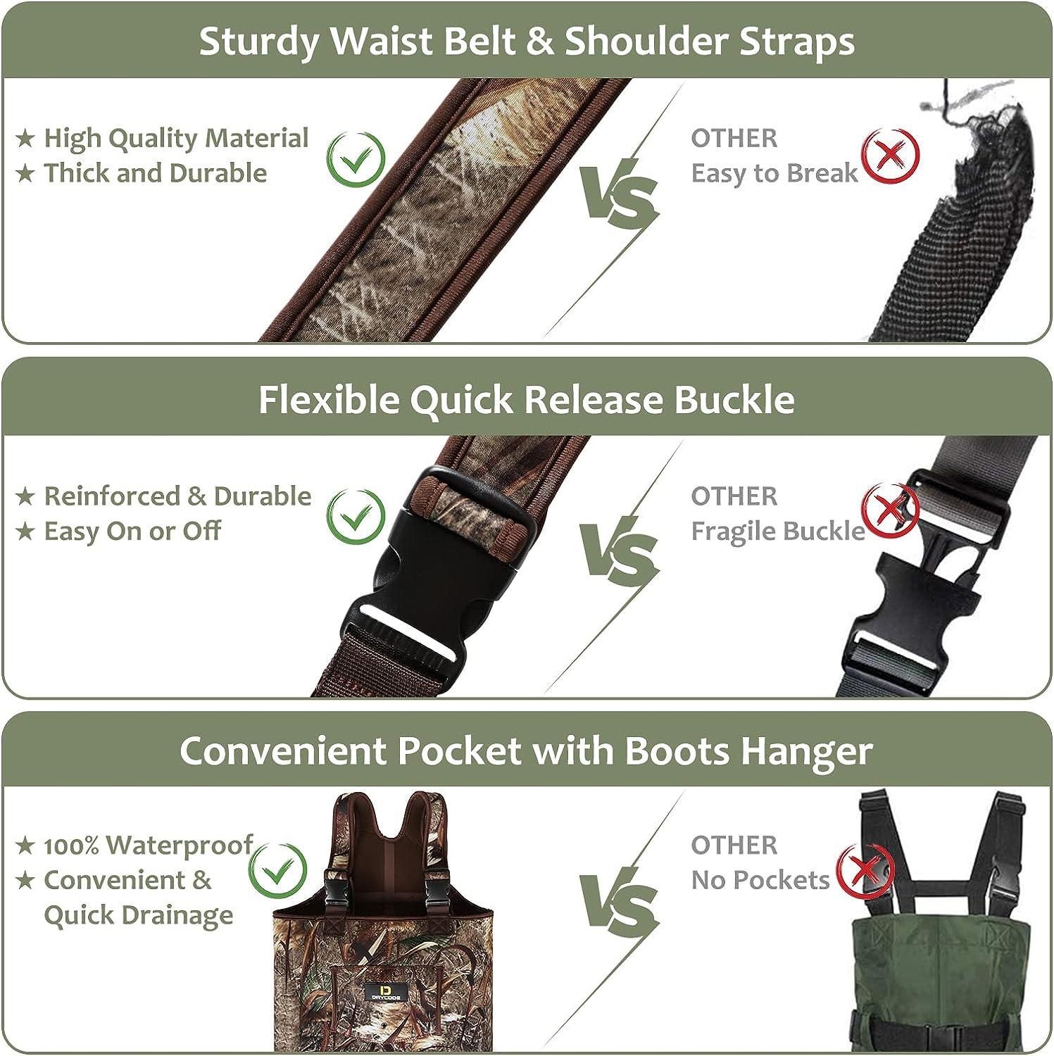 DRYCODE Kids Waders with Insulated Boots, Youth Waders for Toddler &  Children, Waterproof Warm 4mm Neoprene Chest Wader for Duck Hunting,  Fishing, Boys and Girls, with Boot Hanger 6/7 Reed Grass Brown