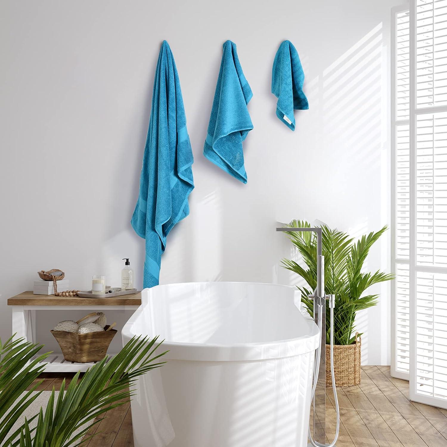 100% Cotton 650 GSM 6-Piece Bath Towel Sets - Highly Absorbent