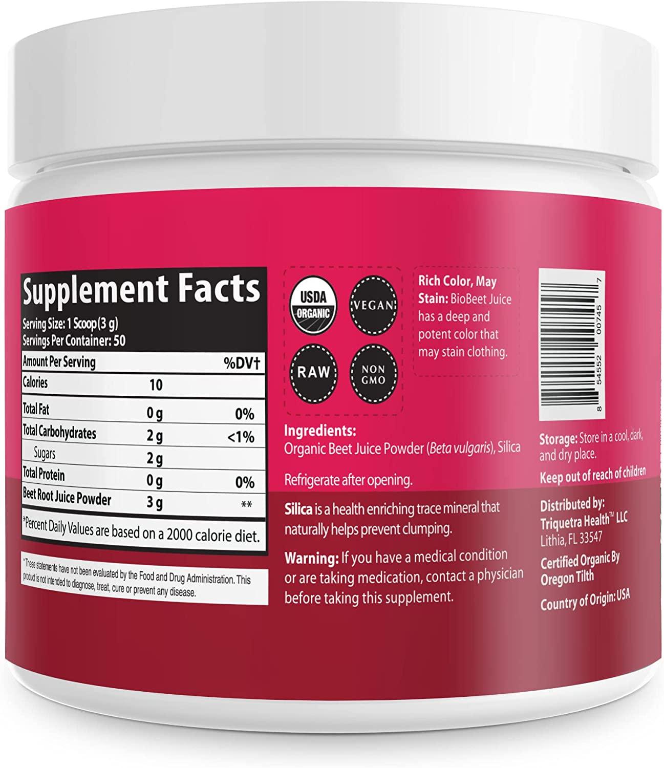 BioBeet Max Strength Beet Root Juice Powder 201 Concentrate, 60