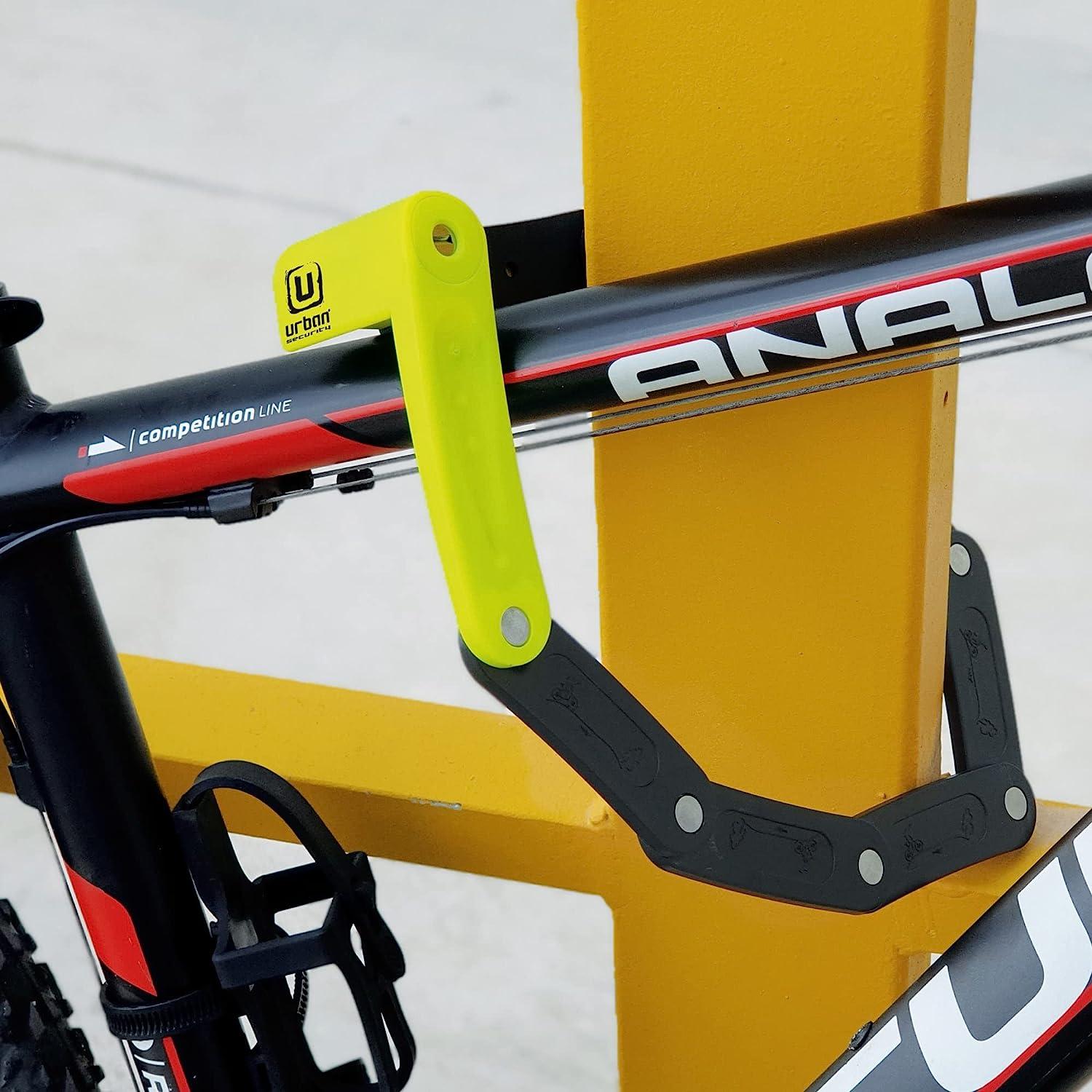 URBAN UR469Y Folding Bike Lock, Security Fold Chain Heavy Duty Electric