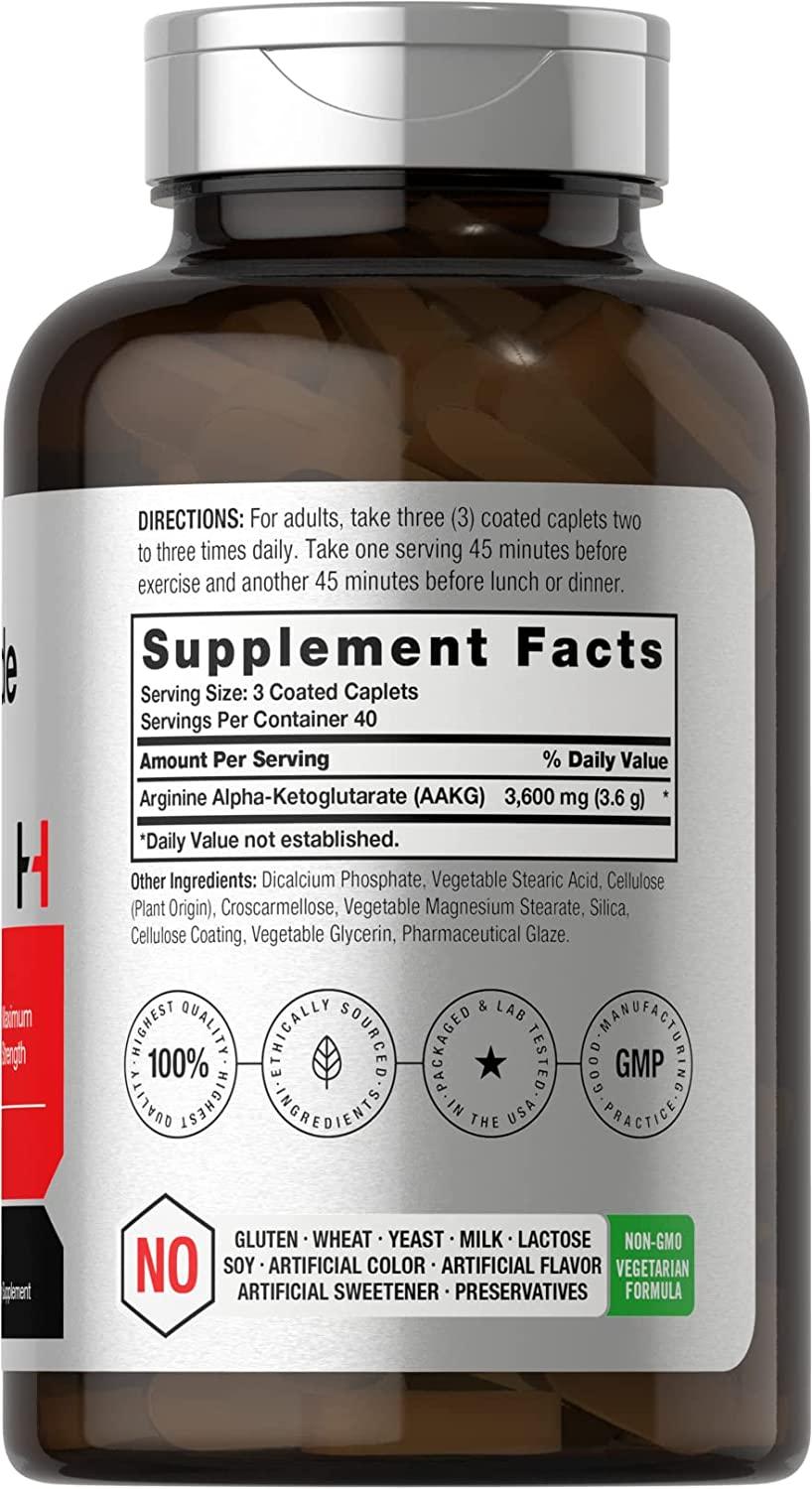 Nitric Oxide Booster 3600mg 120 Caplets Nitric Oxide Pills with