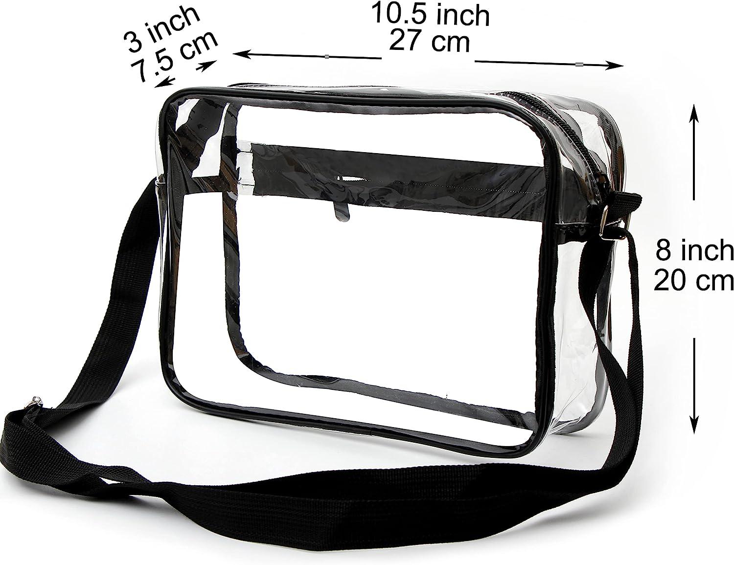 Youngever Clear Messenger Bag Stadium Approved CrossBody Strap Clear