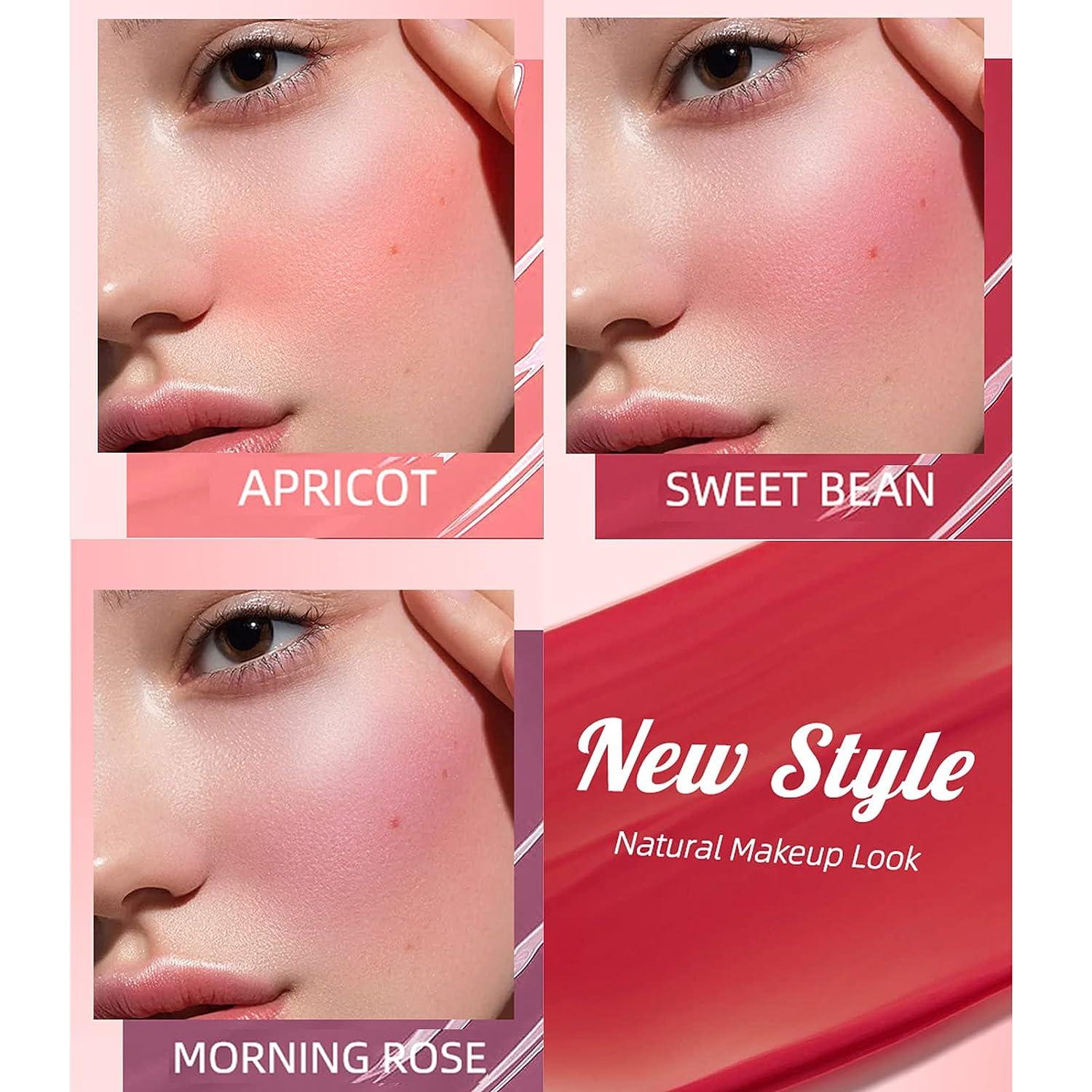 3 Colors Liquid Blush Face Cream Blush Makeup Weightless LongLasting Natural Matte Finish