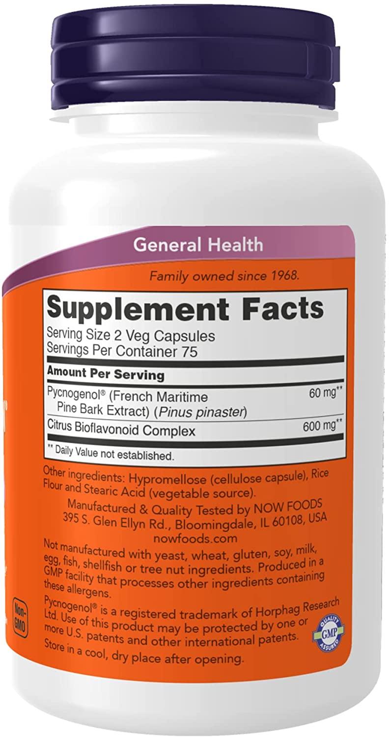 Now Foods Pycnogenol 30 mg â€“ 150 Veg Capsules for Antioxidant Support