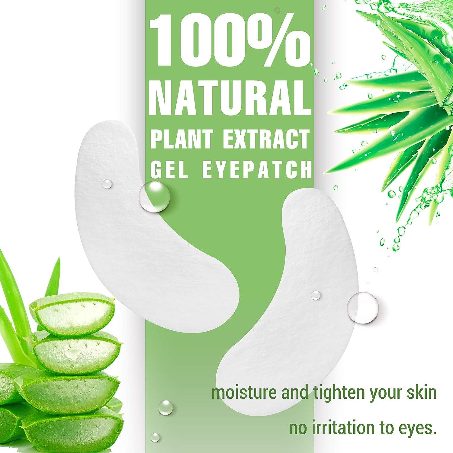 GreenLife 100% Natural 50 Pairs Under Eye Gel Pads with Collagen and Aloe  Vera for Eyelash Extensions - Lint-Free Hydrogel Eye Patches Kit with Bag |  Buy Now with Express International Delivery | GoSupps.com