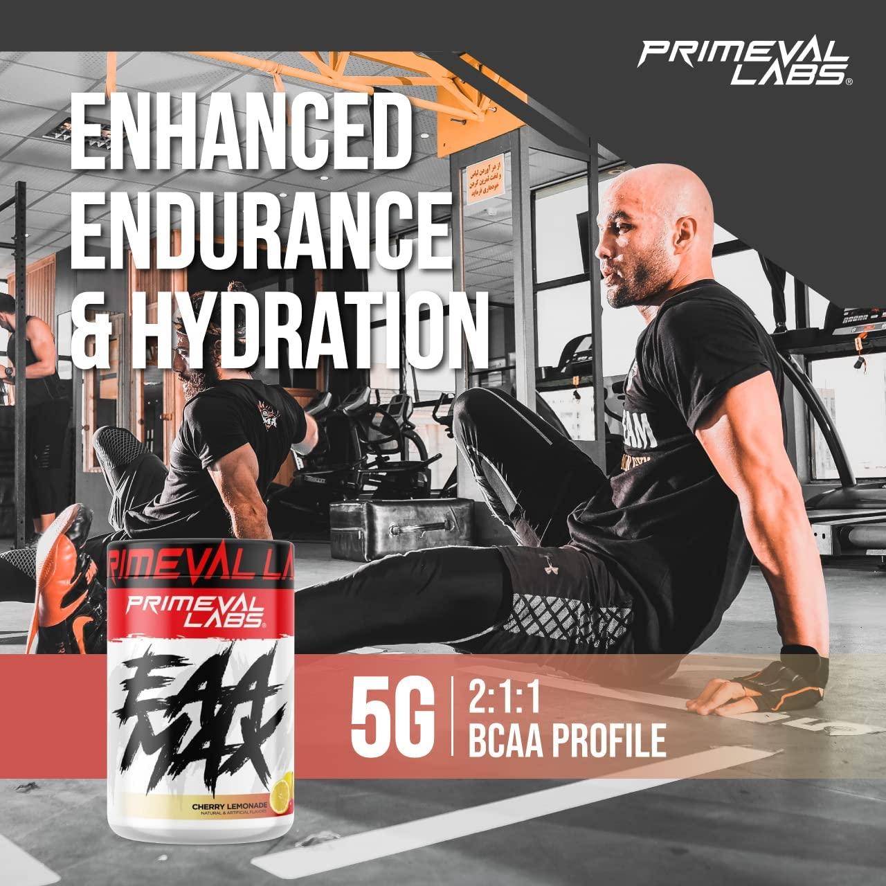 Primeval Labs EAA Max, BCAA Perfect Amino Acid Powder Pre or Post