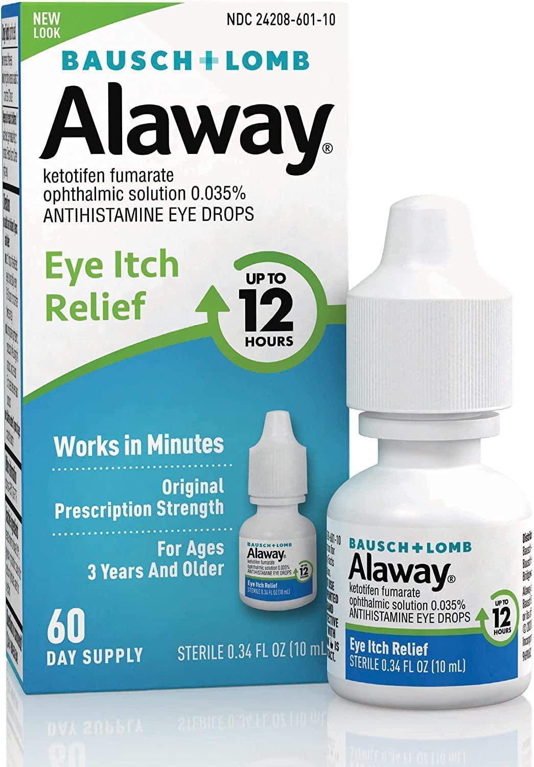 Bausch & Lomb Alaway Eye Itch Relief Antihistamine Eye Drops 0.34 oz