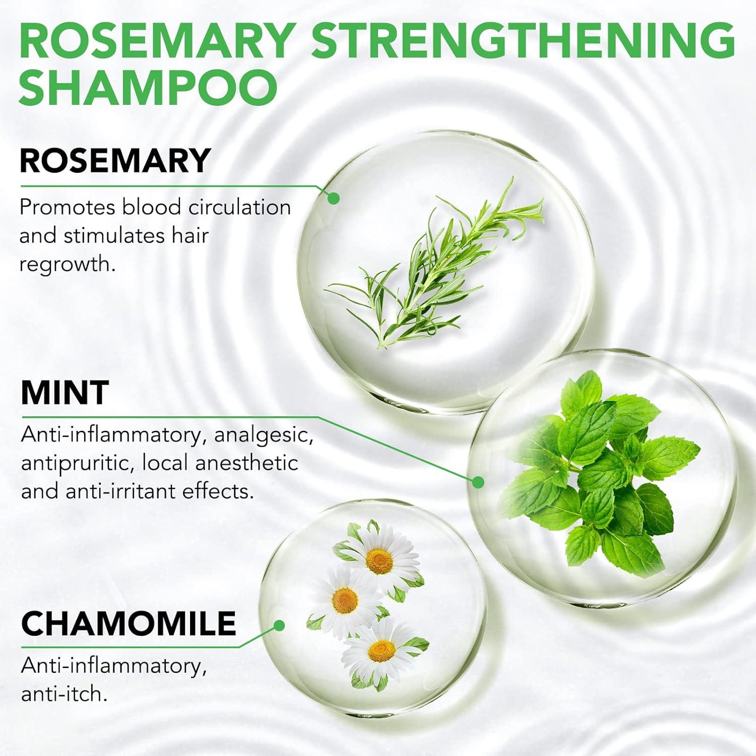 Rosemary Strengthening Shampoo 10.56oz Natural Ingredient Shampoo