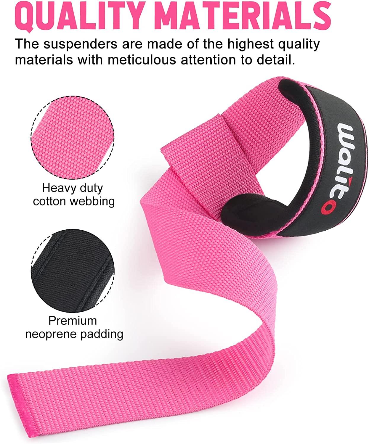 WALITO Weight Lifting Straps 24 Wrist Deadlift Straps with Neoprene