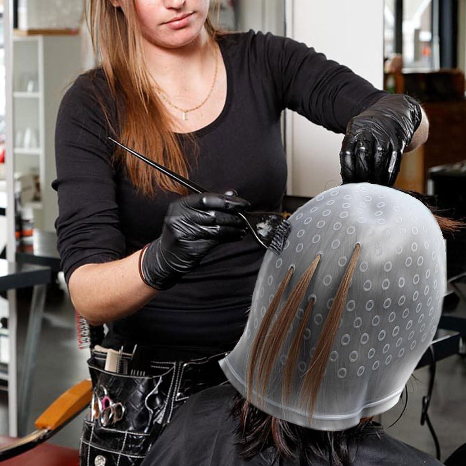 MIVAIUN 7Pcs Silicone Highlight Cap Kit Hair Color Reusable