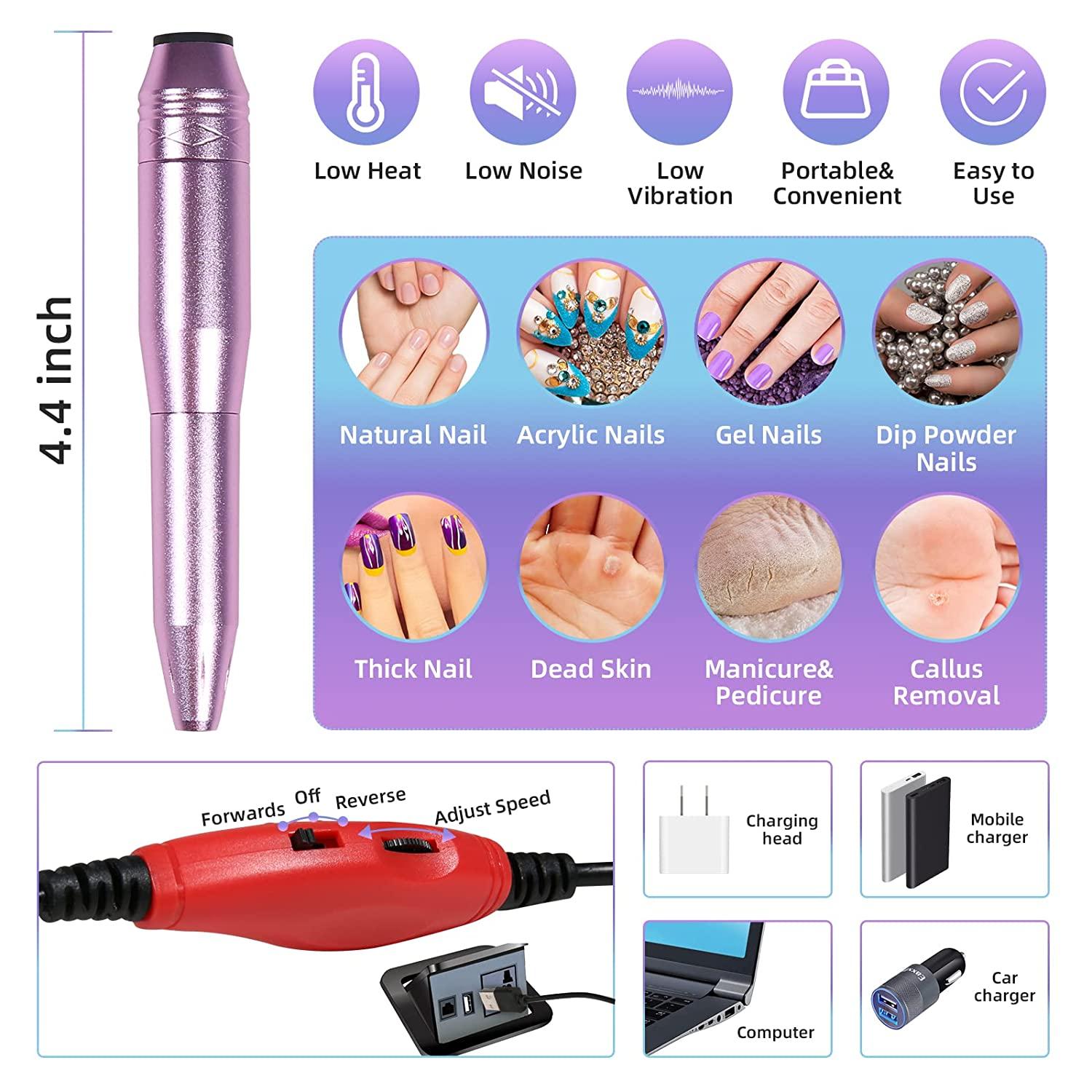 Buy Professional Electric Nail Art Salon Drill Glazing Machine Manicure  Pedicure Kit Online at desertcartINDIA