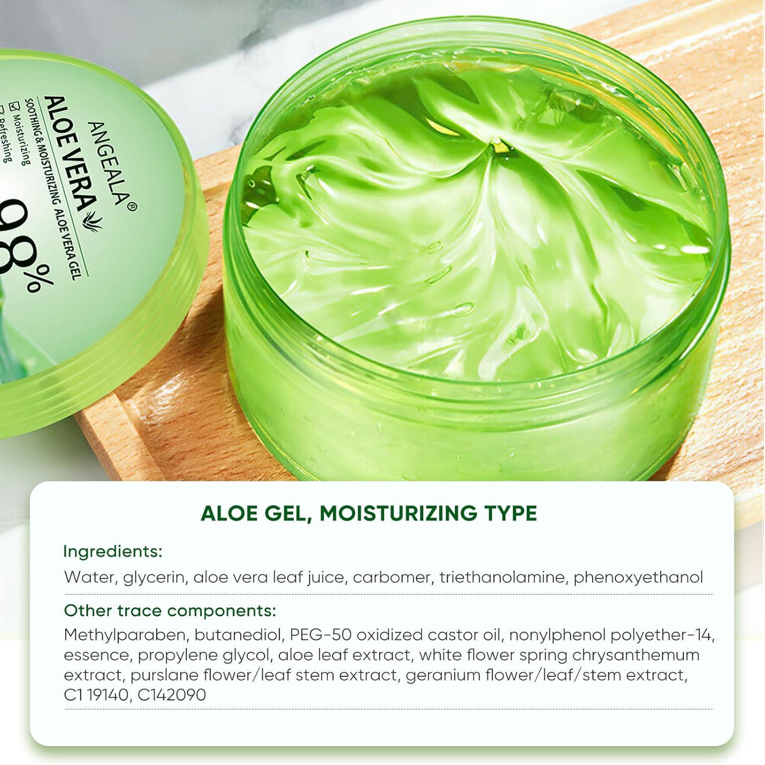 Organic Aloe Vera Gel for Face & Body | 98% Pure Freshly Harvested Soothing  Moisturizer for Skin Scalp & Hair (10oz | Buy Now with Express  International Delivery | GoSupps.com