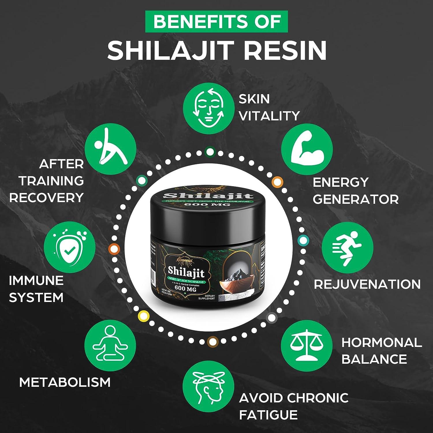 Organic Himalayan Shilajit Resin 30g 600mg Pure Supplement with