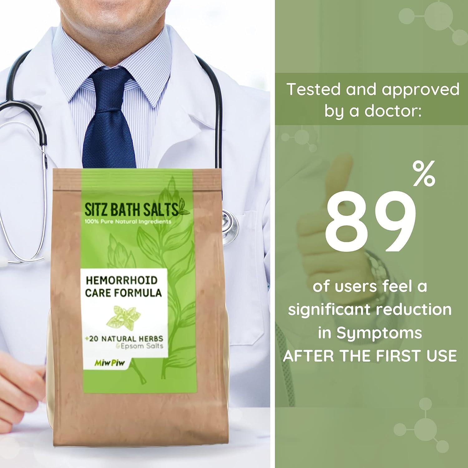Miw Piw Sitz Bath Salts for Hemorrhoids 16 Oz Soothing Relieving