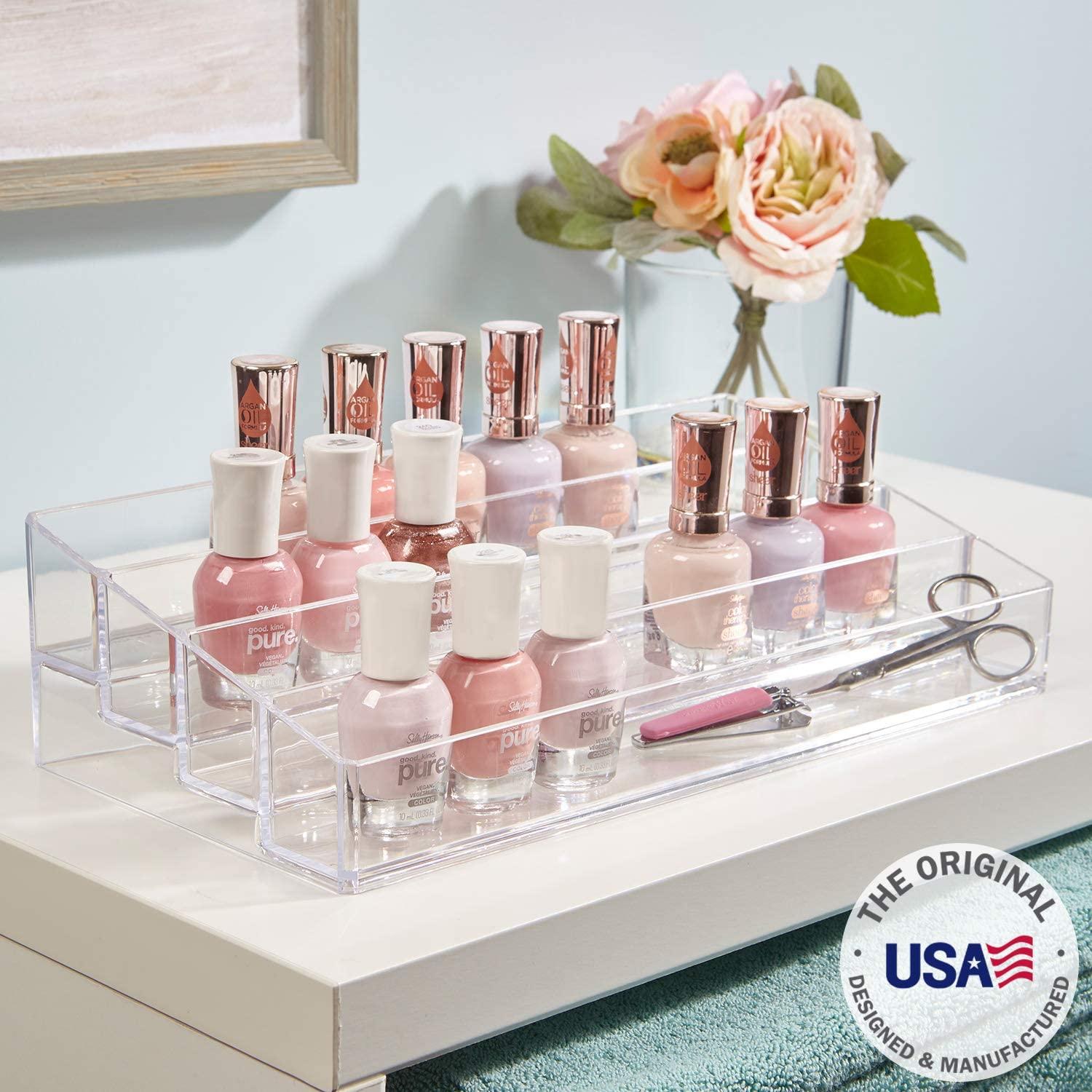 Stori Clear Plastic Vanity Makeup and Craft Organizer | 4-Compartments