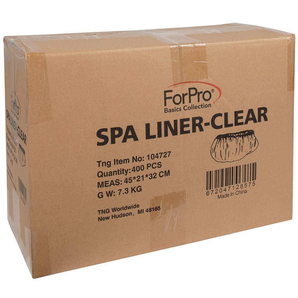 ForPro Basics Spa Liners, Clear, Fit All Pedicure Spas, Disposable