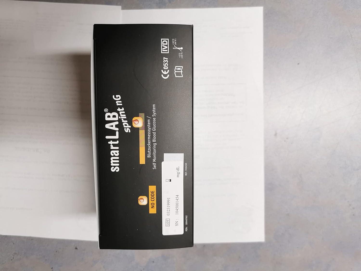 smartLAB Sprint nG Blood Glucose Meter Bundle - Includes 50 Test Strips ...