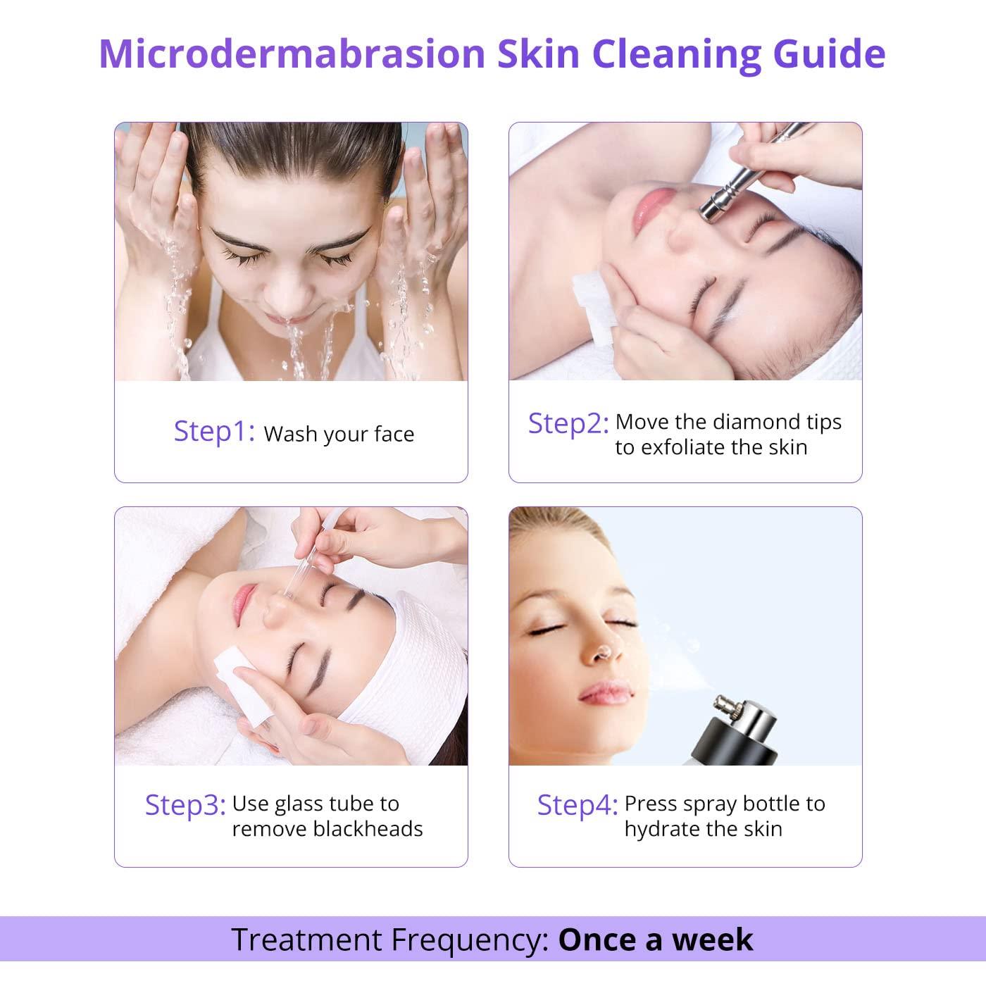 UNOISETION Diamond Microdermabrasion Machine 3 In 1 Diamond