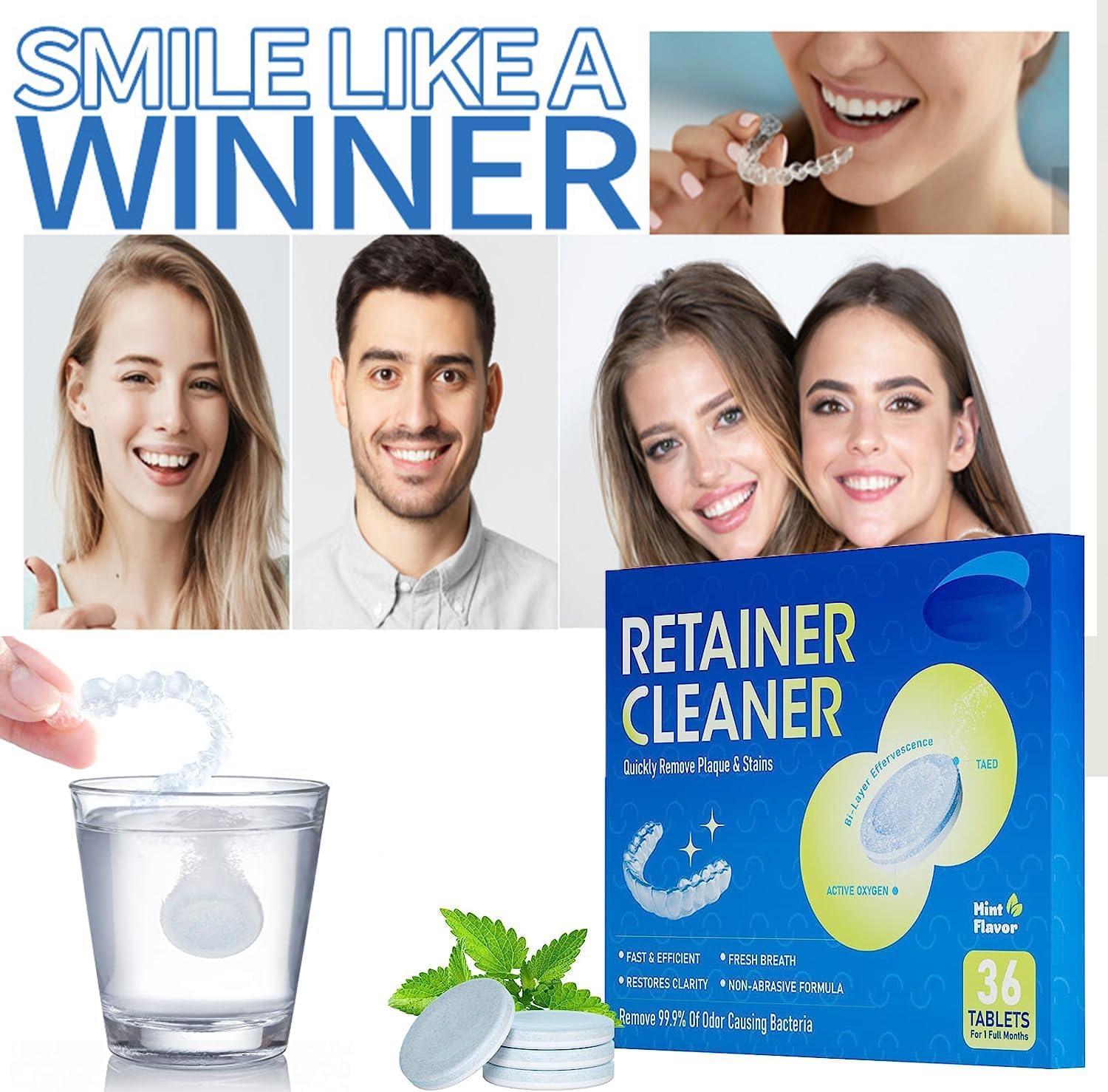 AONAT Cleaning Tablets Denture Cleaner Retainer Cleaning Tablets Mouth