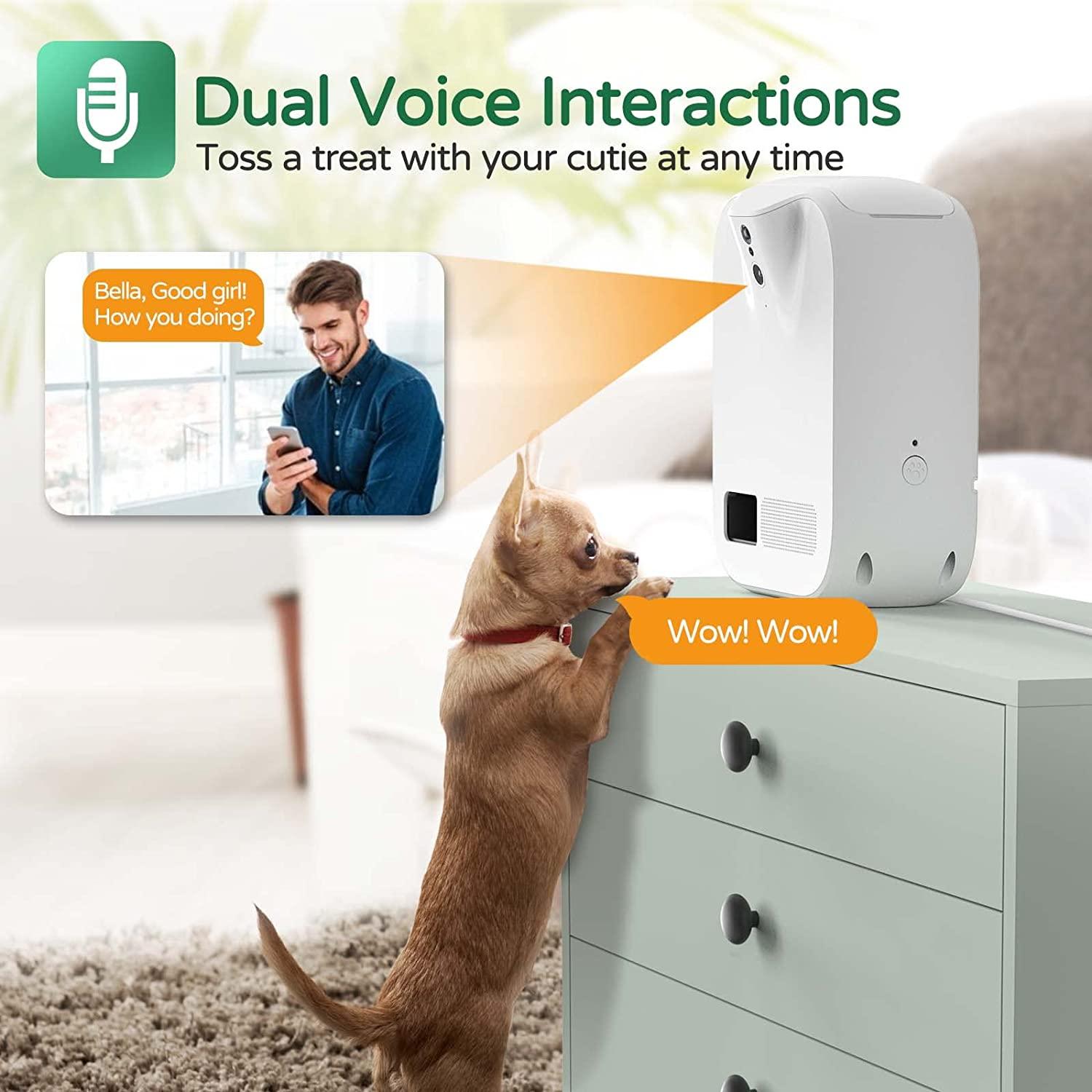 Closer Pets TreatView Pet Camera with Treat Dispenser (iOS/Android Com