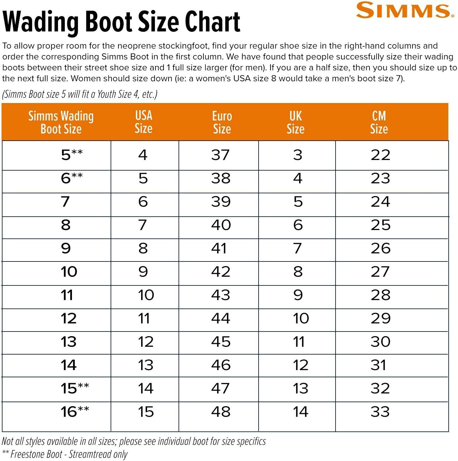 Simms Men's Freestone Wading Boots, Rubber Sole Fishing Boots 10 Dark Olive