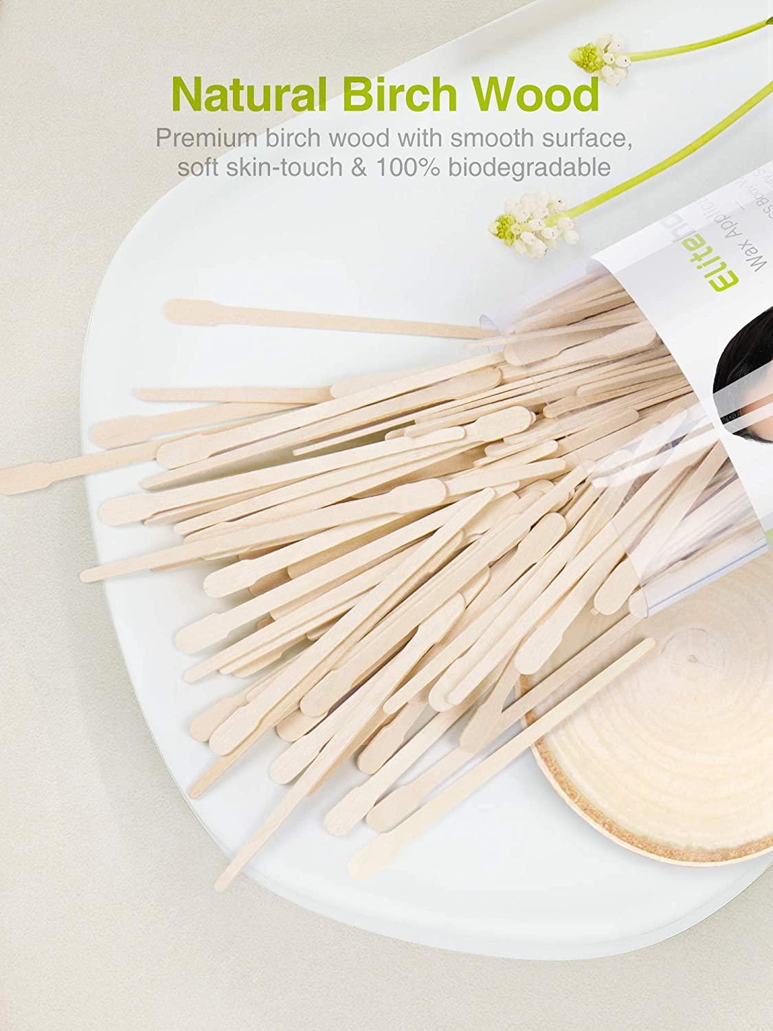 Elitehood 400 Pack Waxing Sticks Small Eyebrow Wax Sticks Wax Spatulas